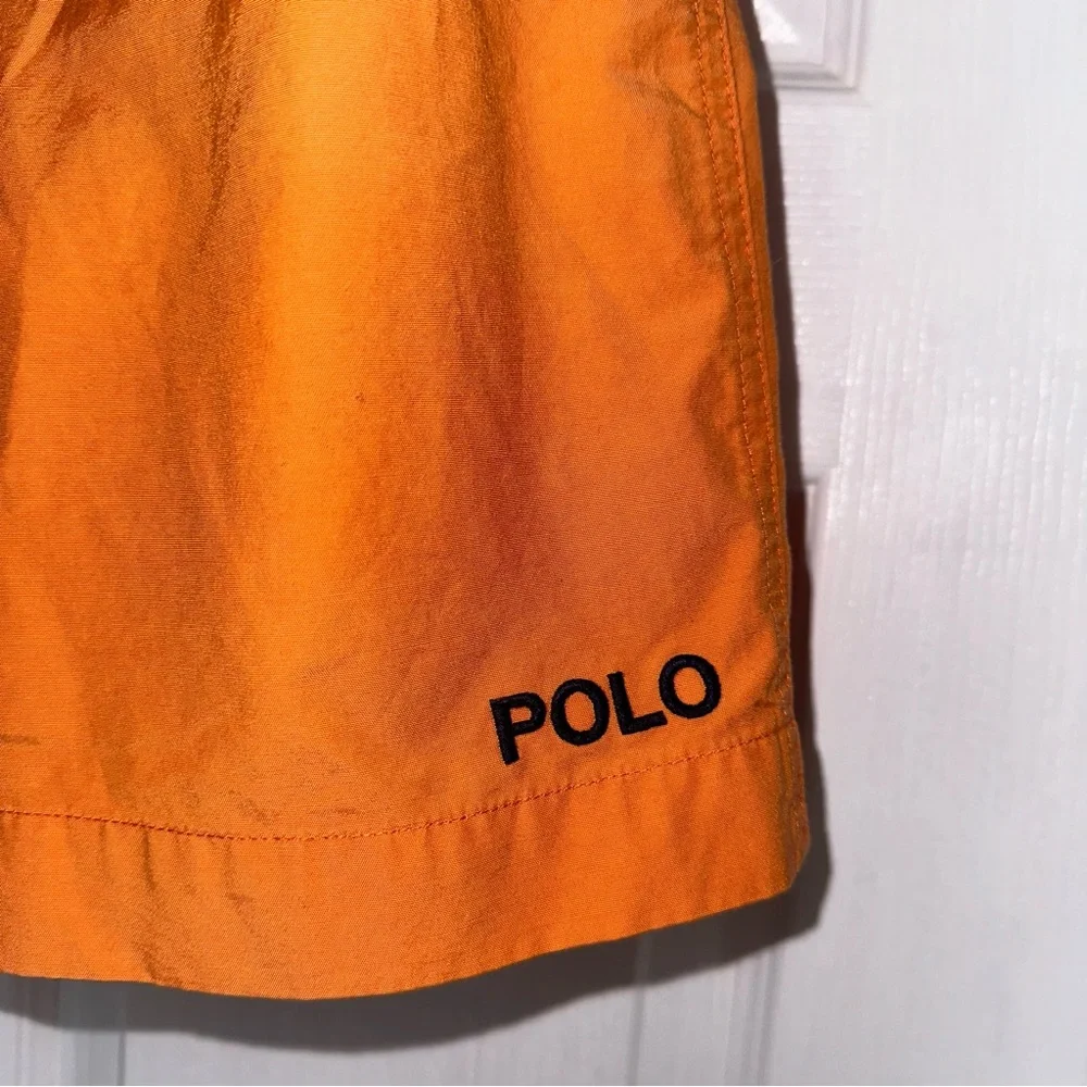 VTG Polo Sport Ralph Lauren Swim Trunks Board Shorts XL Orange Floral Volley RL